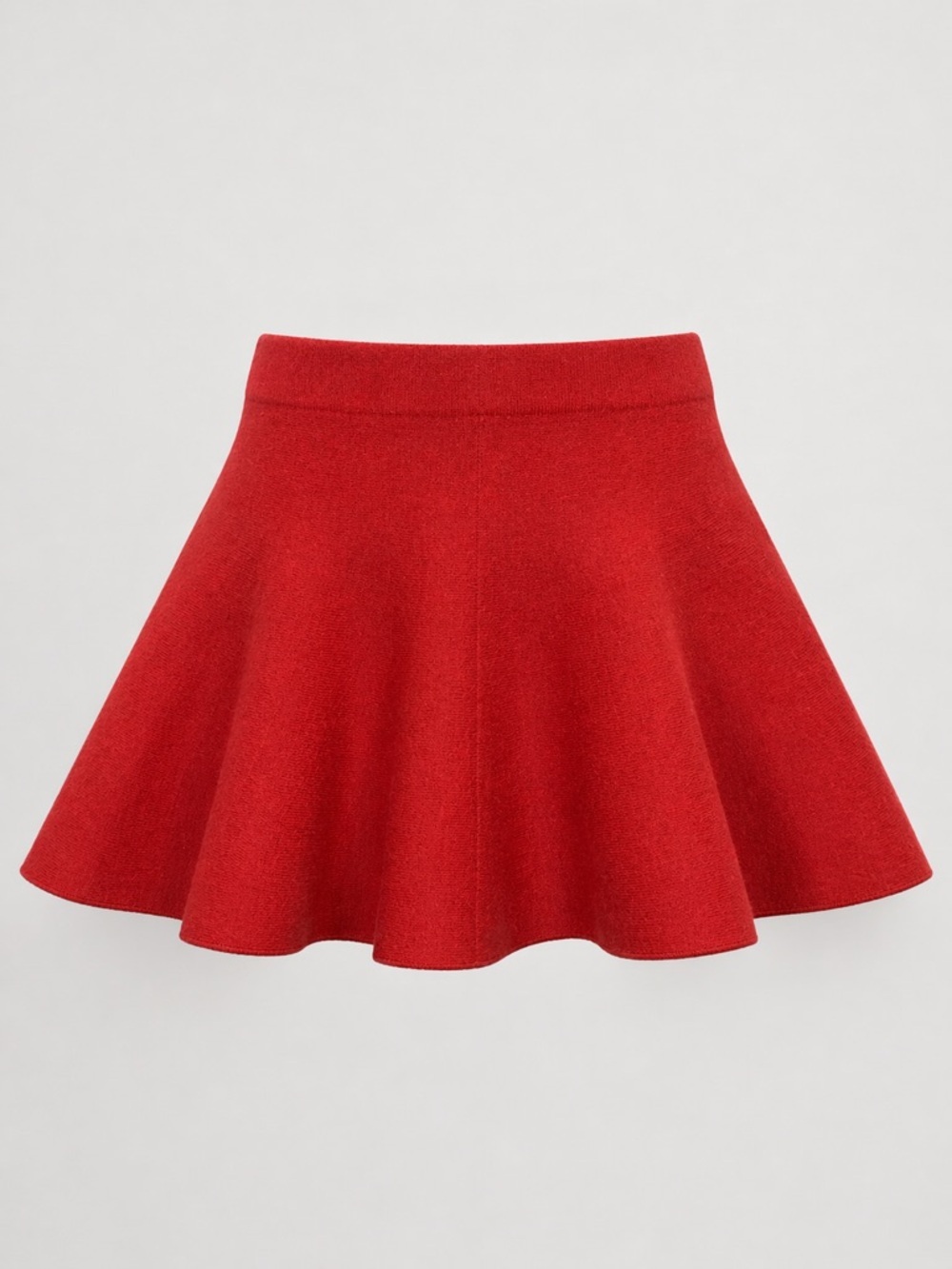 Zara NWT deep red knit skater skirt, small